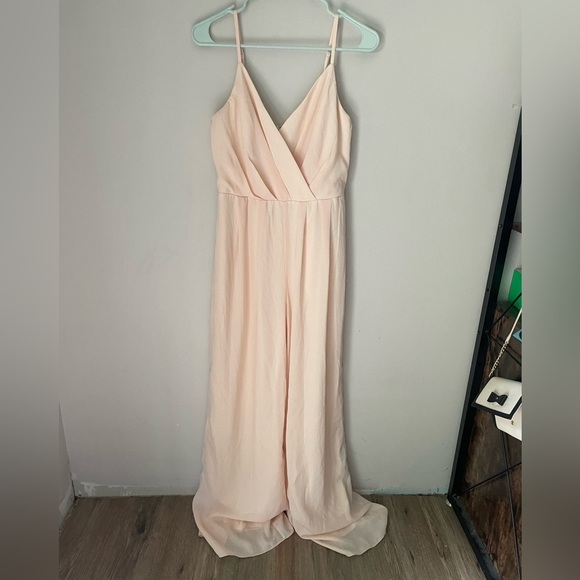 Lulu's Call For Me Gardenia Faux Wrap Jumpsuit Size Small - Picture 3 of 12